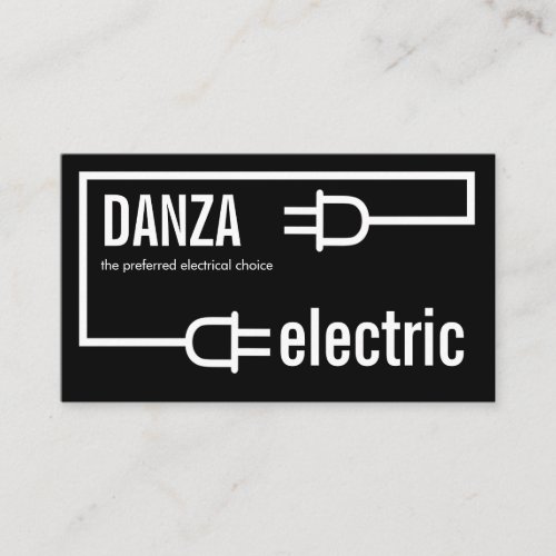 Retro Electric Bulb Plug Circuit Business Card