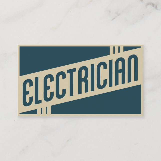 retro electrician business card (Front)