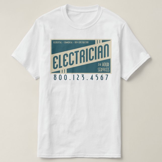 retro electrician T-Shirt (Design Front)
