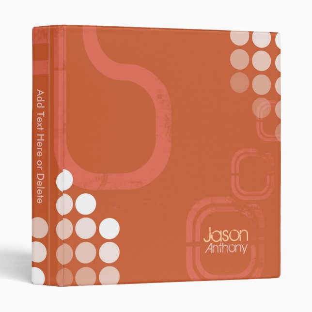 Retro Electro Grunge Custom Name Album Binder (Front/Spine)