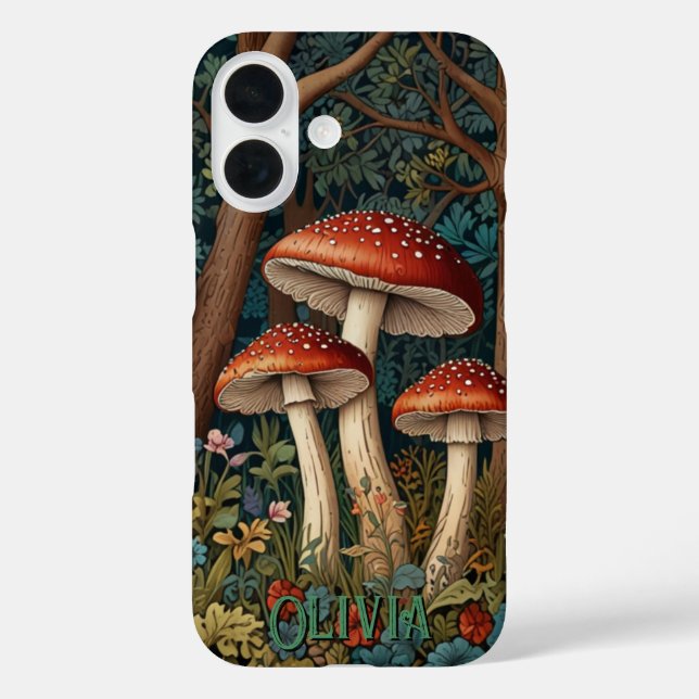 Retro elegant mushroom forest Case-Mate iPhone case (Back)