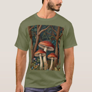 Retro elegant mushroom forest T-Shirt
