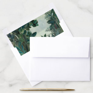Retro Elegant Rustic Exotic Tropical Rainforest Envelope Liner