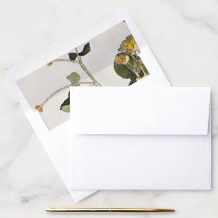 Retro Elegant Rustic Yellow Daffodil Floral Envelope Liner