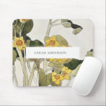 Retro Elegant Rustic Yellow Green Daffodil Floral Mouse Pad<br><div class="desc">For any further customization or any other matching items,  please feel free to contact me at yellowfebstudio@gmail.com</div>