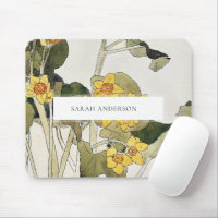 Retro Elegant Rustic Yellow Green Daffodil Floral