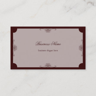 Retro Elegant Simple Brown Business Business Card
