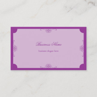 Retro Elegant Simple Lavender Purple Business Business Card
