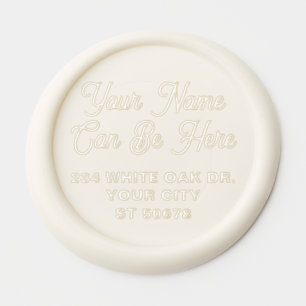 Retro Elegant Typography Style Return Address Wax Seal Sticker