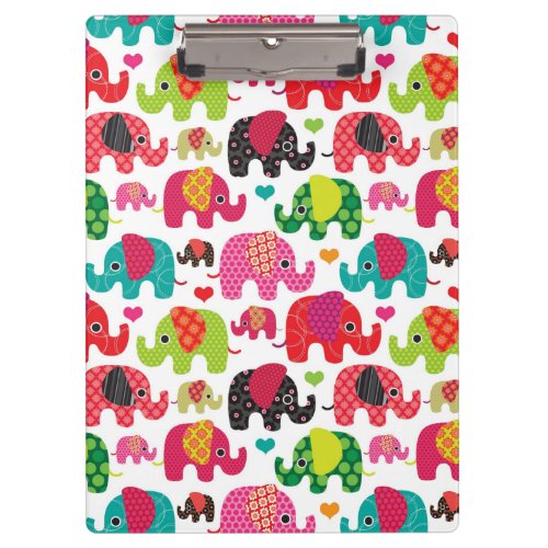 retro elephant kids pattern wallpaper clipboard
