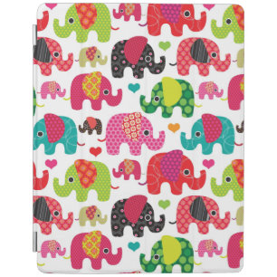 retro elephant kids pattern wallpaper iPad smart cover