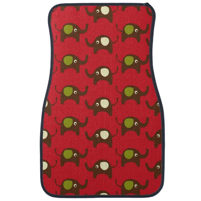 Retro Elephants Car Mats (Front)