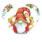 Retro Elf Gnome Christmas Holiday Envelope Seals