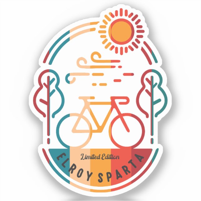 Retro Elroy Sparta Bike Trail Sticker (Front)