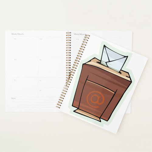 Retro Email Inbox Icon Cartoon Style  Planner