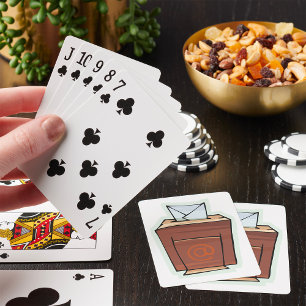 Retro Email Inbox Icon Cartoon Style  Poker Cards