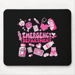 Retro Emergency Department Nk Valentine Er Nurse W Mouse Pad