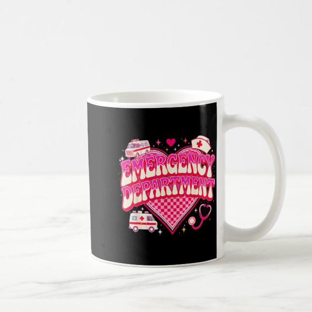 Retro Emergency Department Valentine Nk Nurse Aest Coffee Mug (Right)