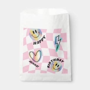 Retro Emoji Smile Birthday For Girls Favor Bag