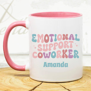Retro emotional support Coworker funny custom Mug