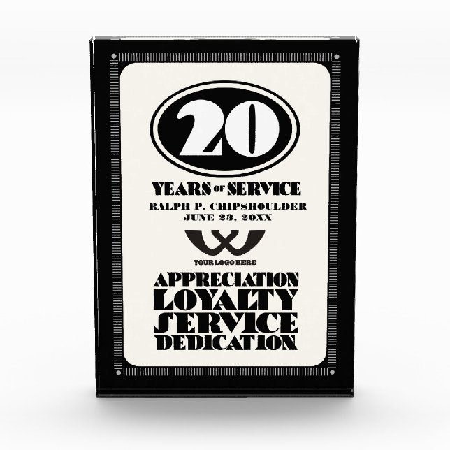 Retro employee 20 year service award (Front)