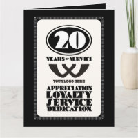 Retro employee 20 year service award