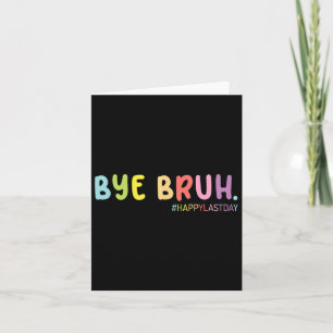 Retro End Of School Year Happy Last Day Summer Bru Card