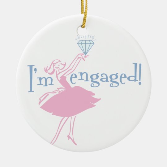 Retro Engaged Ornament