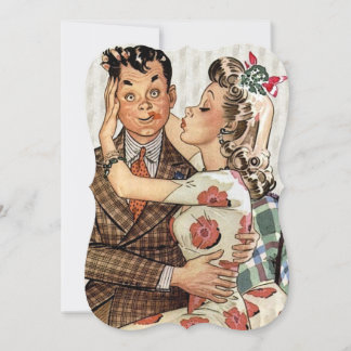 Retro Engagement Dinner Invitation