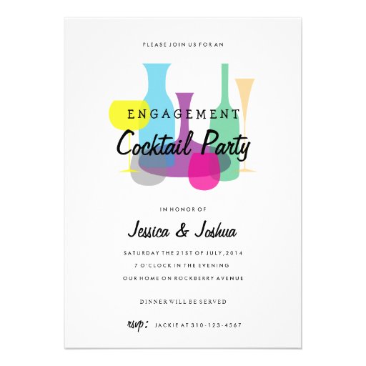Cocktail Engagement Party Invitations 7