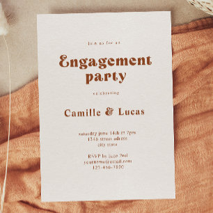 Retro Engagement Party Invitation