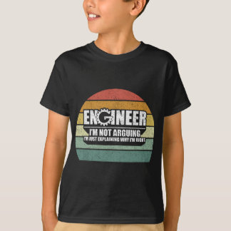 Retro Engineer I'm Not Arguing Funny Engineering V T-Shirt