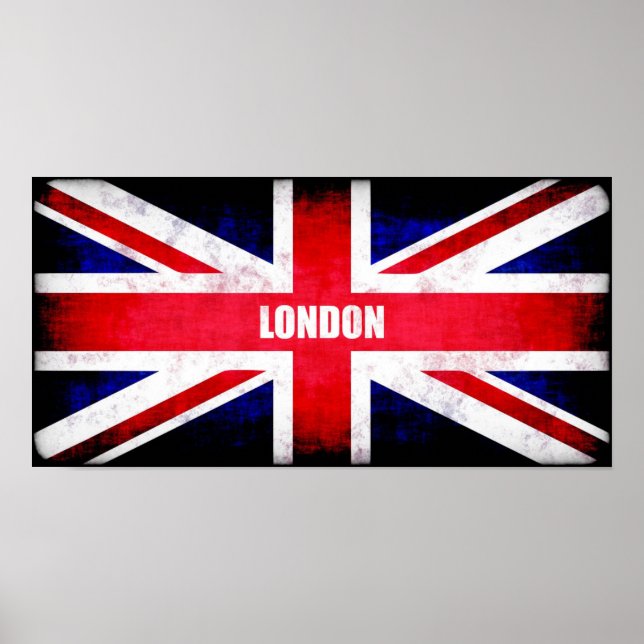 Retro England Flag / Union Jack Poster (Front)