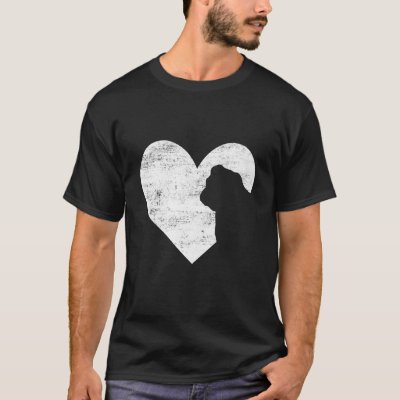 Retro English Bulldog Dog Heart Valentine's Day Do T-Shirt