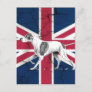 Retro English pointer dog British union jack flag Postcard
