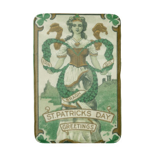 Retro - Erin Go Braugh. St. Patricks Day Greetings Bath Mat