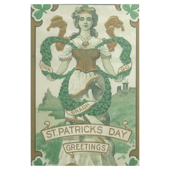Retro - Erin Go Braugh. St. Patricks Day Greetings Gallery Wrap (Front)