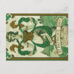 Retro - Erin Go Braugh. St. Patricks Day Greetings Postcard
