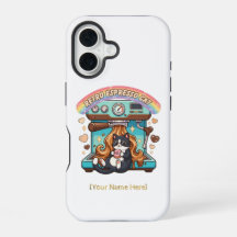 Retro Espresso Cute Cat Coffee Personalized