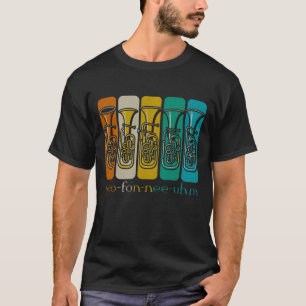 Retro Euphonium Player Euphoniumist Brass Horn Mar T-Shirt