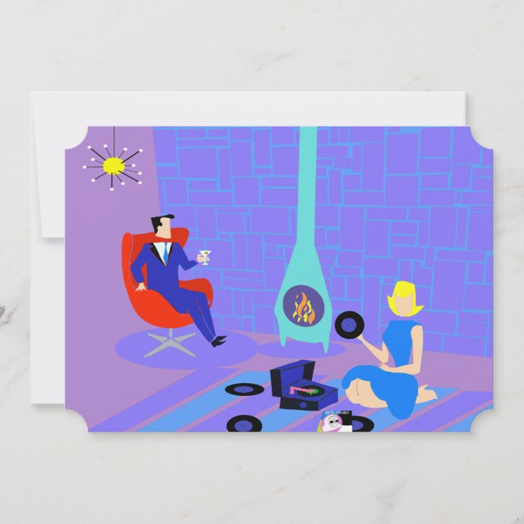 Retro Evening at Home Party Invitations Zazzle