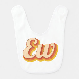 Retro Ew Baby Bib