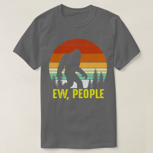 Retro Ew People Bigfoot Sasquatch Yeti T-Shirt (Design Front)
