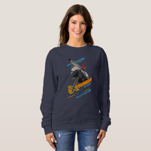 Retro Extreme Sport Skateboard   Women Sweatshirt