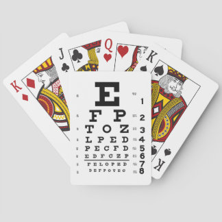 Retro Eye Chart Ophthalmology Optometry Pop Art Poker Cards