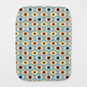 Retro Eye Pattern Baby Burp Cloth