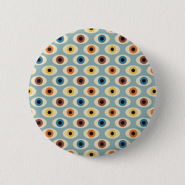 Retro Eye Pattern Button (Front)