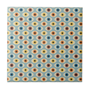 Retro Eye Pattern Ceramic Tile