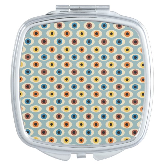 Retro Eye Pattern Compact Mirror (Front)