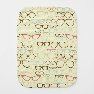 Retro Eyeglass Hipster Burp Cloth